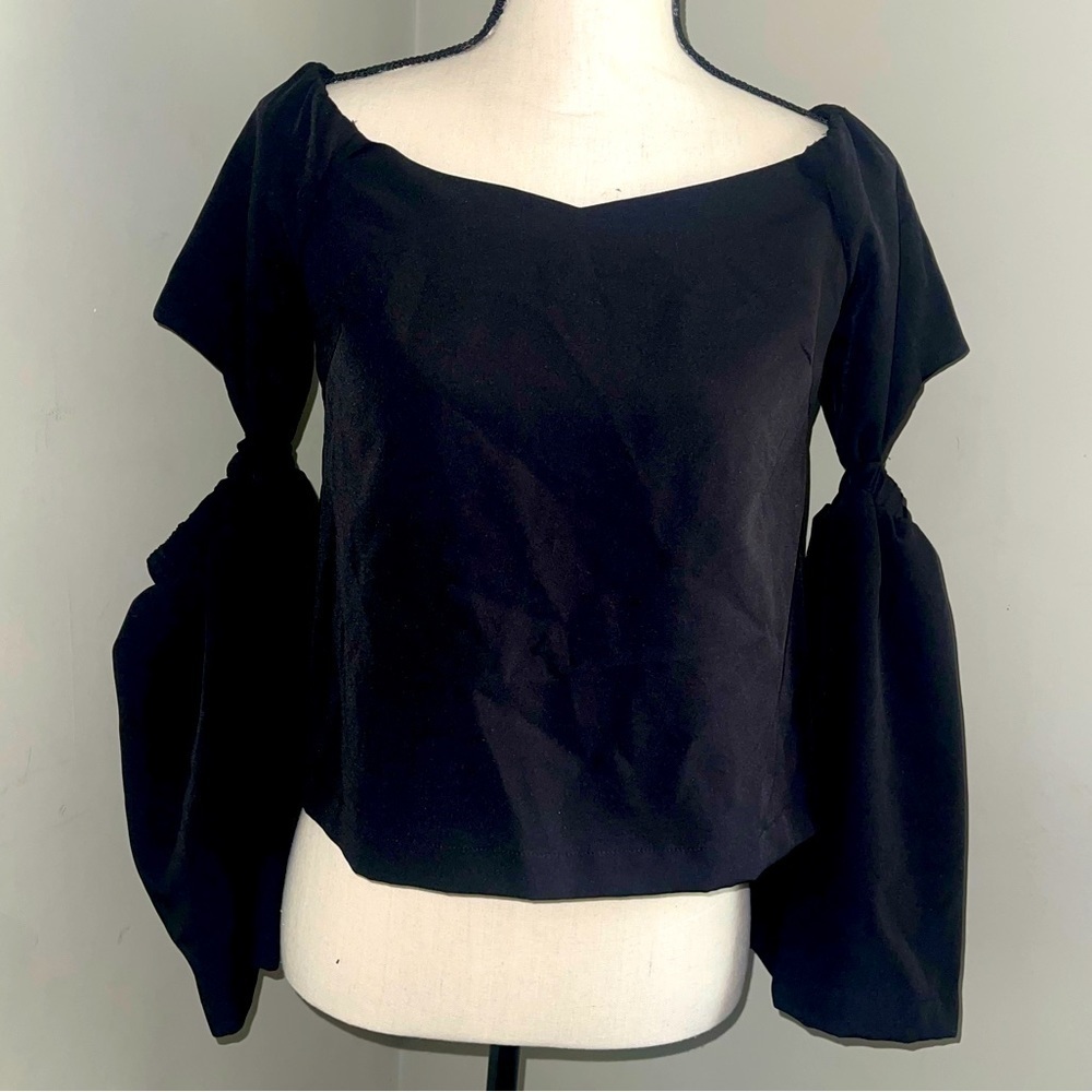 re:named | Strapless Off Shoulder Open Bell Sleeve | Small